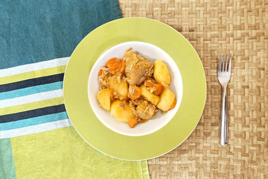 Receta de guiso de pollo con patatas para niños y bebés