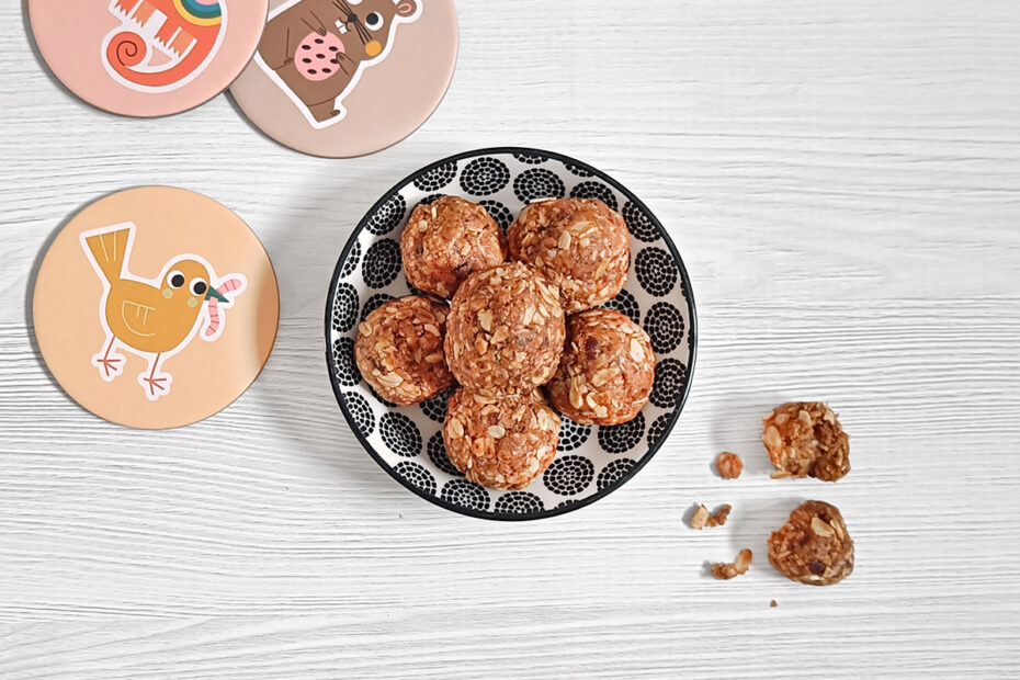 Receta de bolitas de cacahuete y avena para niños y bebés