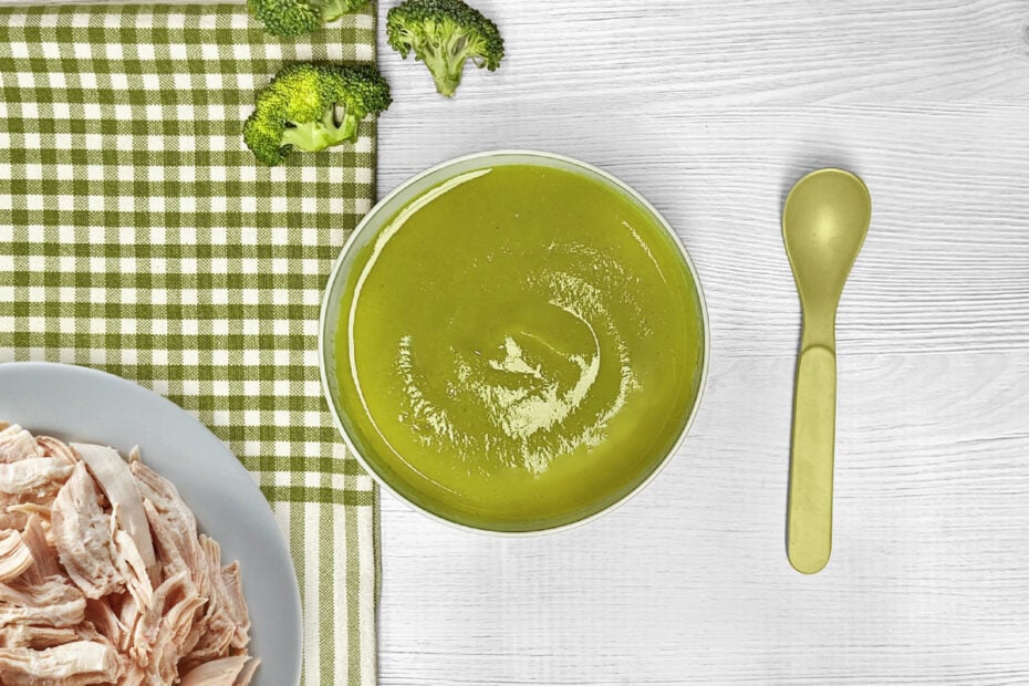 Receta de puré de brócoli con pollo para bebés