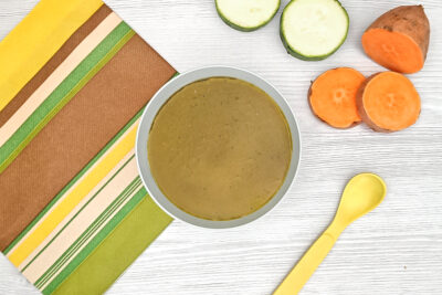 Puré de calabacín y boniato
