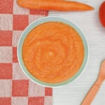 Receta de puré de zanahoria y tomate para niños y bebés