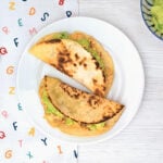 Receta de quesadillas de pollo y aguacate para niños y bebés