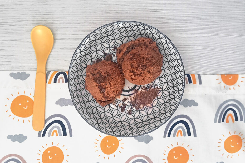 Receta de helado de chocolate casero para niños y bebés
