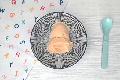 Helado casero de plátano y crema de cacahuete