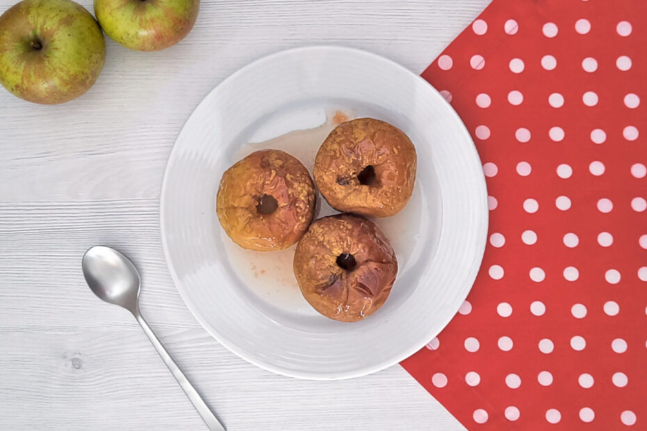 Receta de manzanas asadas sin azúcar para niños y bebés