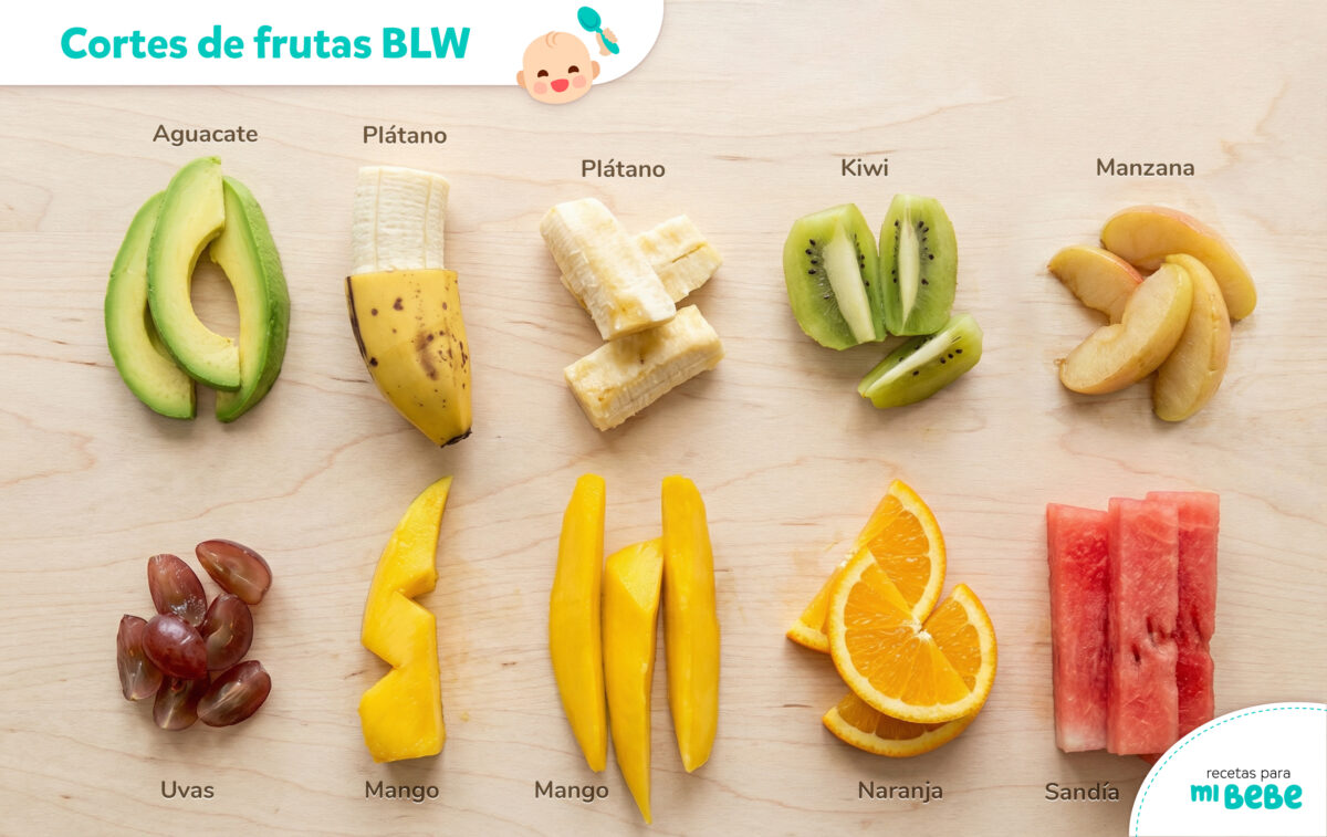 Cortes BLW de frutas