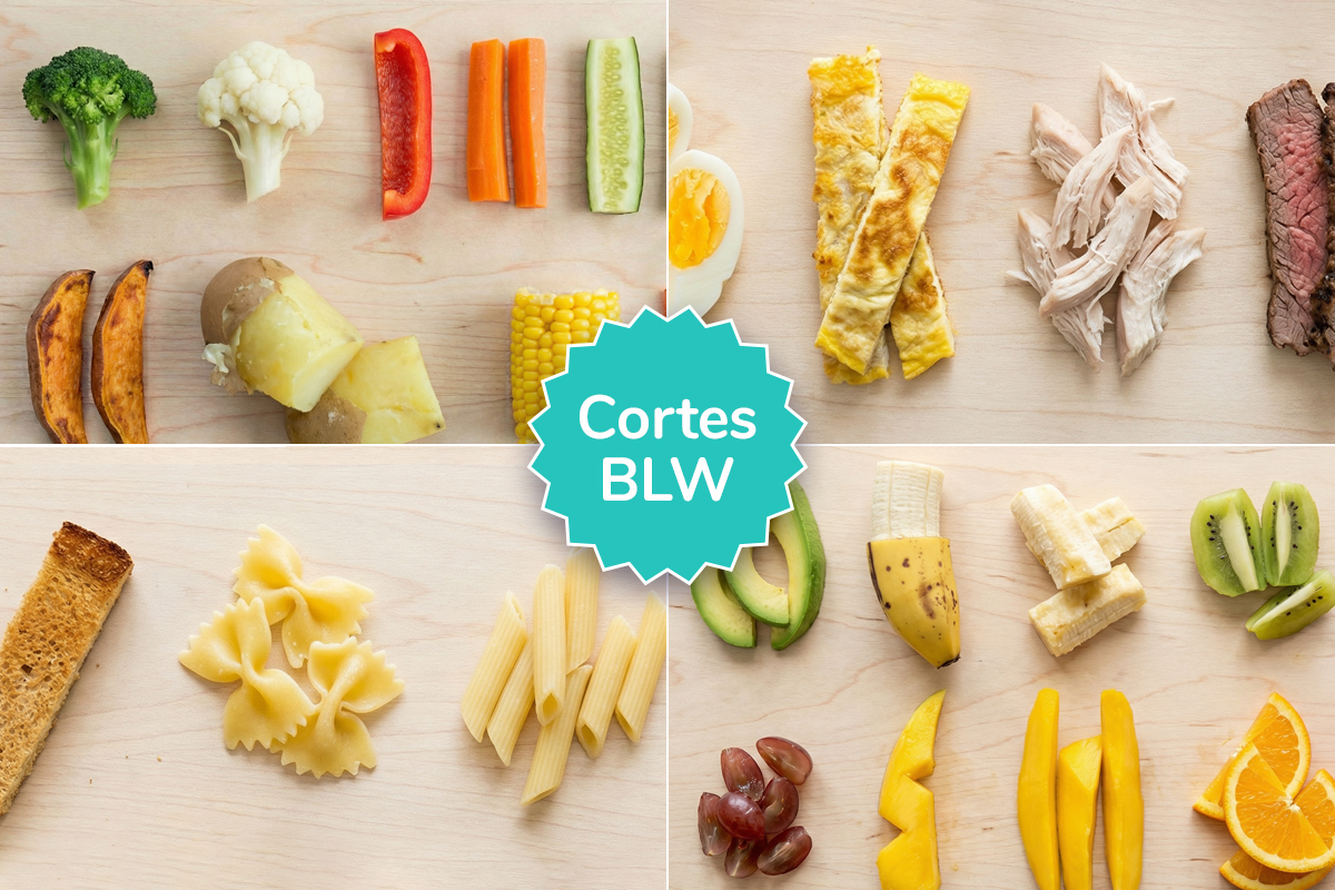 Cortes de alimentos para baby-led weaning