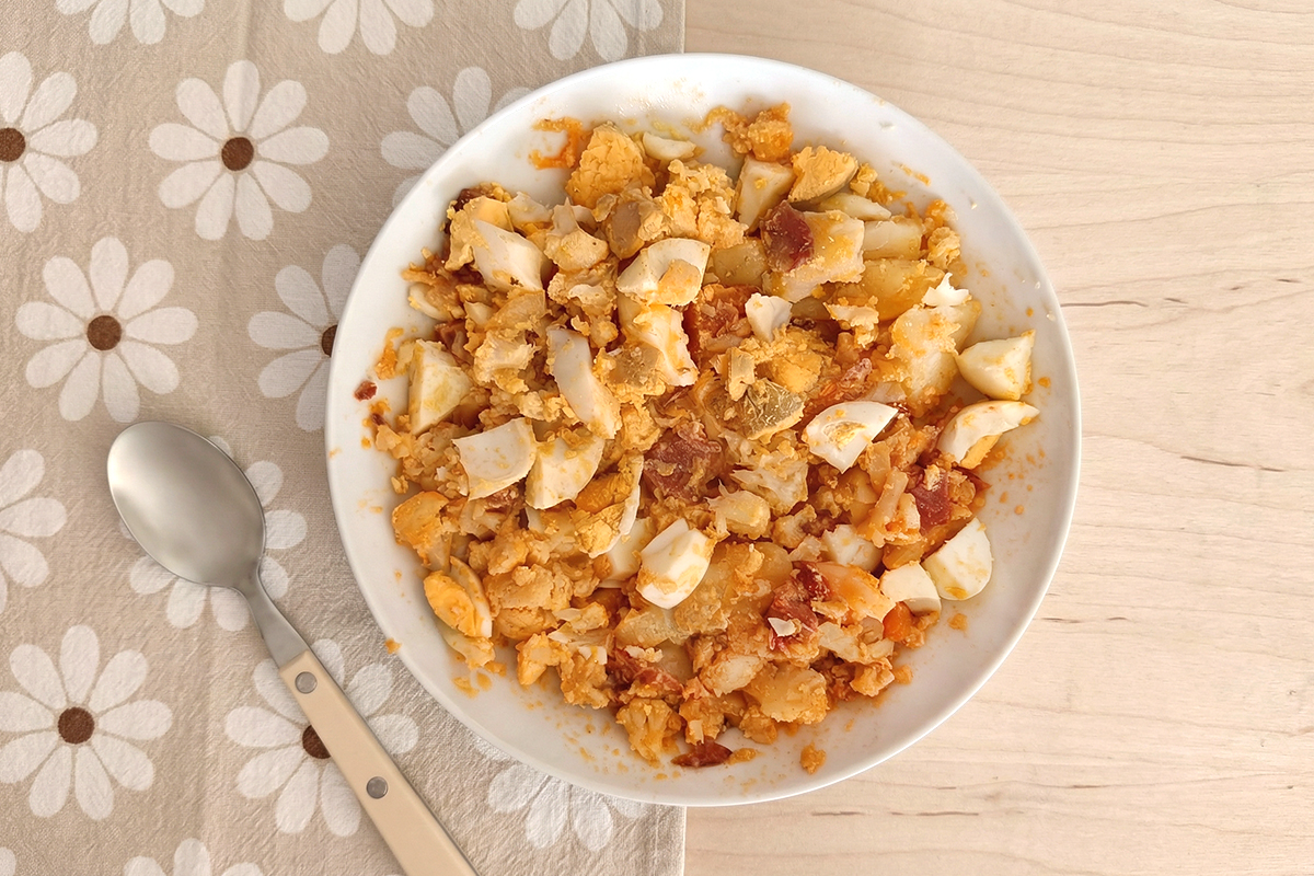 Receta de coliflor con patata y huevo para niños y bebés