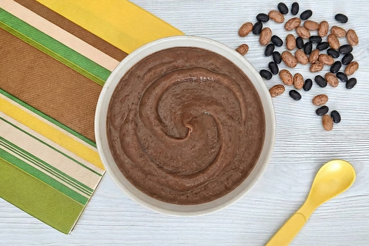 Receta de puré de frijoles para niños y bebés