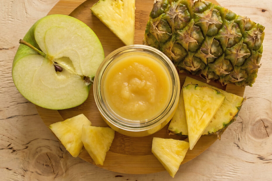 Receta de papilla de manzana y piña contra el estreñimiento